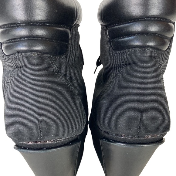 Adidas SLVR Black Wedge Lace Up Bootie Sneaker - Picture 14 of 16